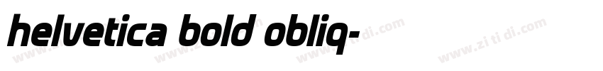 helvetica bold obliq字体转换